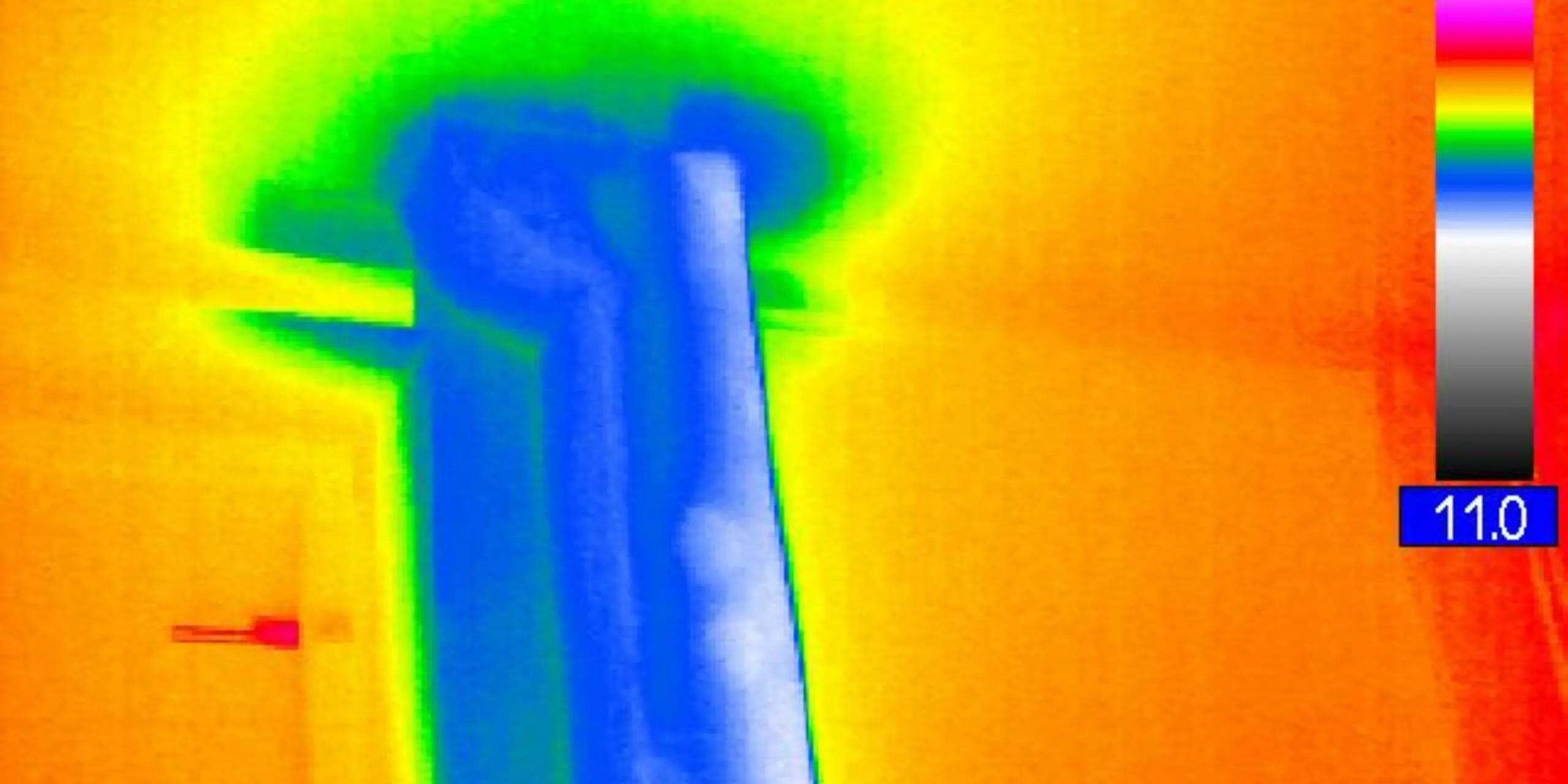 Wasser an der Strangleitung